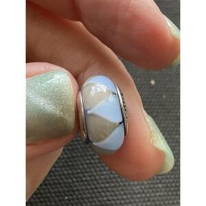 retired Pandora "Captivating Blue" Murano glass charm ALE 925 Sterling Silver